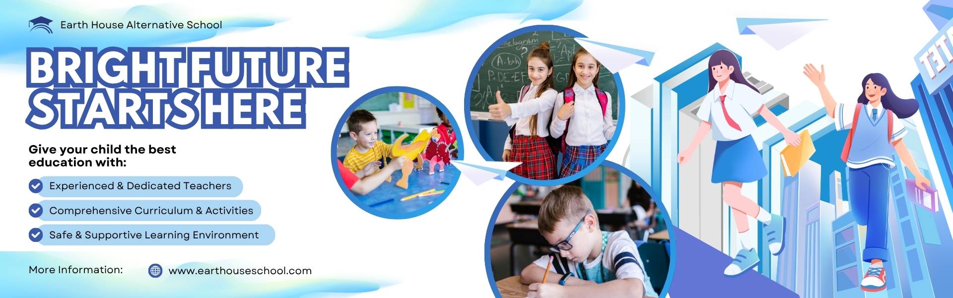 Earth House Alternative School home slider