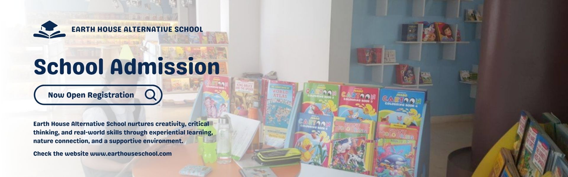 Earth House Alternative School registration slider